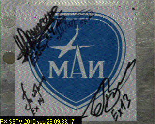 SSTV pic2 received september 28 2010