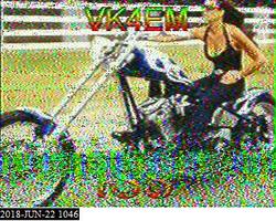 SSTV by VK4EM Received by VK4LV
