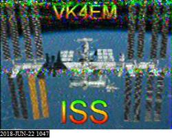 SSTV Image From VK4EM Via ISS Repeater