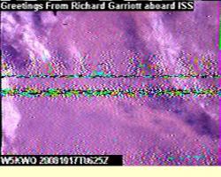 SSTv image - IK2CMN - JN45OQ - October 17th 2008
